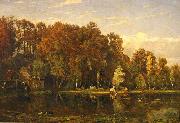 Theodore Fourmois L'etang - De vijver oil painting